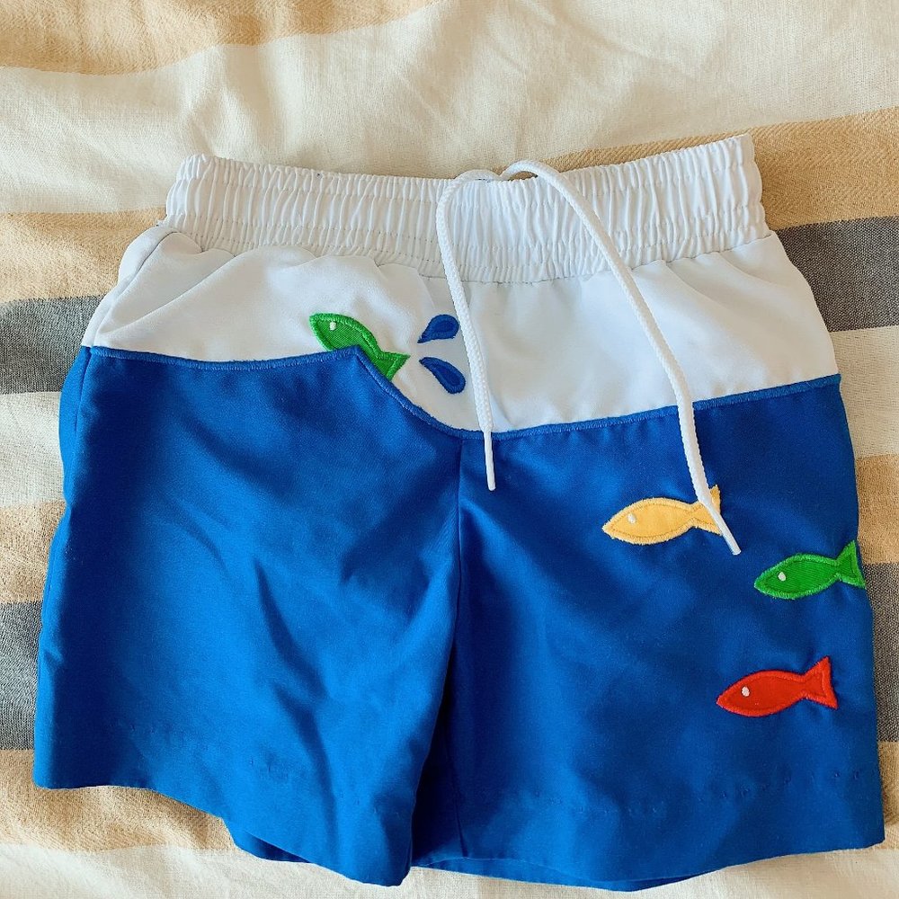 FLORENCE EISEMAN Boys' Swim Trunks, Fish design, size 12 months